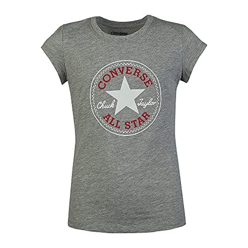 Image of Converse Baby Timeless Chuck Patch G Kids Short Sleeve T-Shirt Grey 100% Cotton, 14 Years