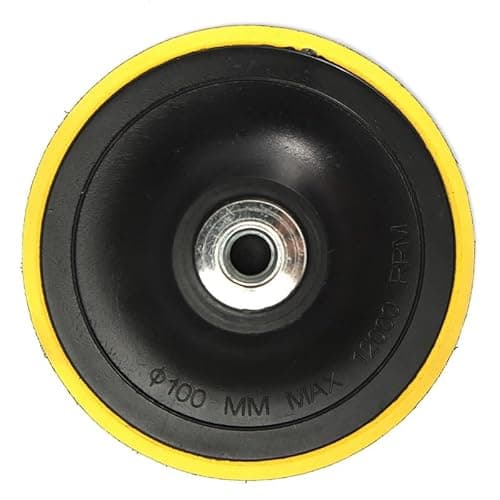 Image of MiJunHD M14 Thread Hook and Loop Backing Pad, 4inch/100mm Self-adhesive Sanding Disc Backing Pad Angle Grinder Polisher Backer Plate for Polishing Sanding Buffing (1 Piece)