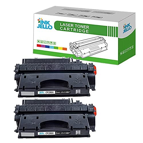Image of InkJello Toner Cartridge For Printer, Compatibile with HP LaserJet Pro 400 M401a 400 M401d 400 M401dn 400 M401dne 400 M401dw 400 M401n 400 MFP M425dn 400 MFP M425dw CF280X (Black, 2-Pack)