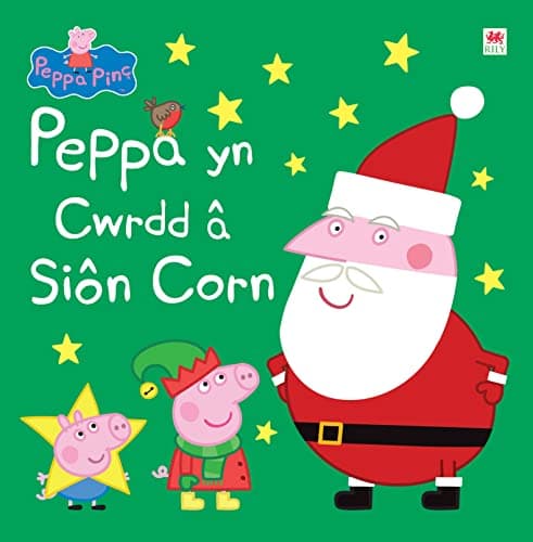 Image of Peppa yn Cwrdd â Sion Corn| Peppa Pinc | Llyfr Cymraeg | Nadolig | Welsh paperback book | 'Peppa Pig: Peppa Meets Father Christmas' is the English ... in Welsh! |for young children 18 months plus