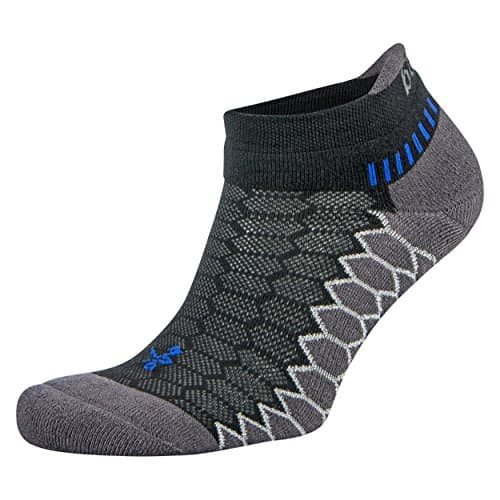 Image of Balega Unisex Silver no show socks, Black/Carbon, S UK
