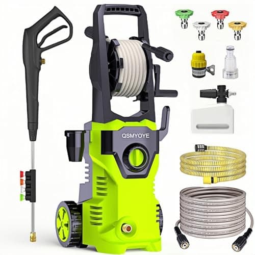 Image of Pressure Washers, 2200W 150Bar High-Pressure 540L/H Flow Rate Jet Washers/Pressure Washers with Adjustable Nozzle &10m Hose, Electric Power Pressure Washer for Cleaning Cars, Driveways, Patios, Fences
