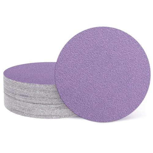 Image of sourcing map 10 Pcs 75mm (3 Inch) Sanding Disc 80 Grit Hook and Loop Sandpaper Random Orbital Sander Pads for Woodworking Automotive Metal Polishing, Purple