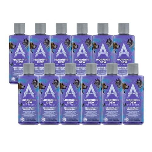 Image of Astonish 3 in 1 Multi-Purpose Super Concentrated Disinfectant with Long Lasting Fragrance, 12 x 300ml, Morning Dew