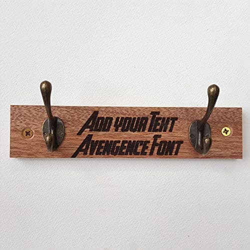 Image of Cutncraft Designs Wooden Coat Pegs Door Hook Hanger Personalised Name Custom Made Childrens Bedroom Nursary- in Avengence Font