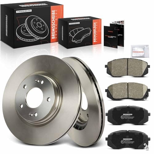 Image of Frankberg Brake Kit incl. 2x Brake Disc + 4x Brake Pad Front Compatible with Tucson TL TLE Kona OS OSE OSI Sportage QL QLE Replace# 58101D7A00,581010ZA00