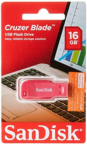 Image of SanDisk SDCZ50C-016G-B35PE 16 GB Cruzer Blade USB Flash Drive - Electric Pink