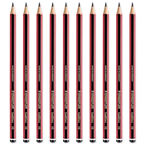 Image of STAEDTLER Tradition Pencil - Drawing Sketching Art - Pack of 10 Pencils - Grade 4B
