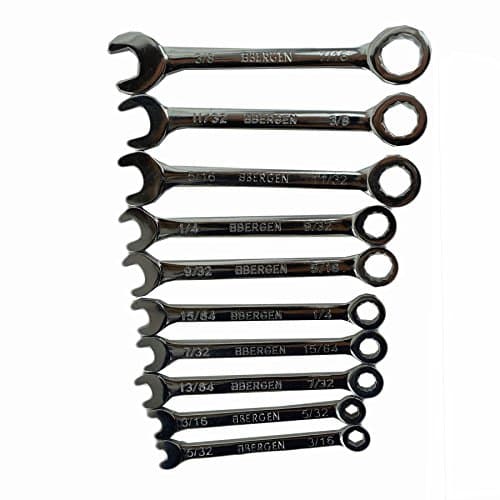 Image of AB Tools Imperial SAE AF Mini Combination Ring Spanner Set 3/16" - 7/16" 10pc Set