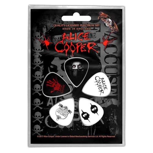 Image of Alice Cooper Guitar Picks Eyes Logo Official 5 pack Plectrum One Size