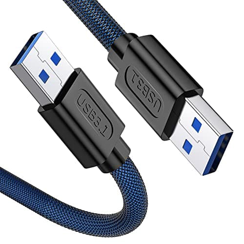 Image of ANDTOBO USB 3.0 Male Cable-2M/6.6FT, [5Gbps] USB 3.0 Male to Male Cable, USB to Double Male Cable, for PC, Hard Drive, Computer, DVD, Camera, Macbook, Blu-Ray Player, Tablet.color-Blue