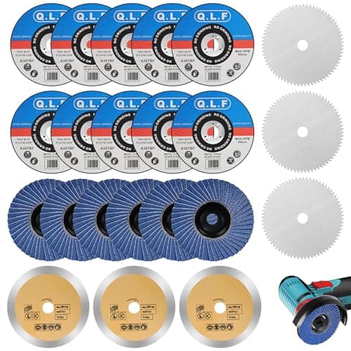 Image of NUTKIT 76mm Cutting Discs, 22 PCS Angle Grinder Discs, Cutting disc for 10mm Angle-grinder, Grinder Blades Sets for cutting Metal Stone Wood Plastic Grinding