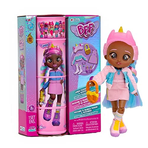 Image of BFF by Cry Babies S2 Jassy Collectible fashion Doll with long Hair, fabric Clothes & 9 Accessories - Toy Gift for Girls and Boys +5 Years