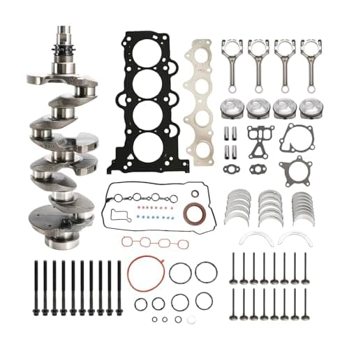 Image of Areyourshop Engine Rebuild Overhaul Kit with Crankshaft & Connecting Rods for Hyundai for Kia 1.6L G4FD G4KD – Pistons Rings Bearings Gasket Set