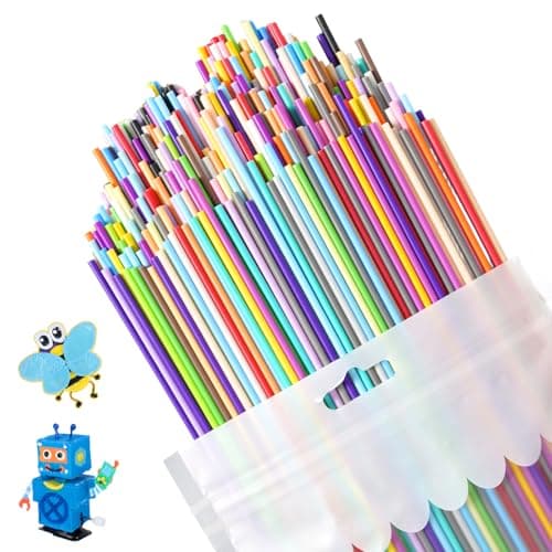 Image of 300Pcs 3D Pen Filament Refill for 3Doodler Start+ 3D Pen, 2.5mm PCL Printing Filament Low Print Temperature Refills Case for 3Doodler Start 3D Pen, Each Color 15cm x 10 pcs Total 30 Colors