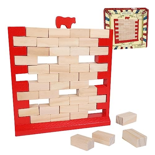 Image of Brick Wall Game, Fun Family Game for Boys and Girls, Develop Skills and Strategy, Perfect for Indoor and Outdoor Parties, Family Game Nights, and More