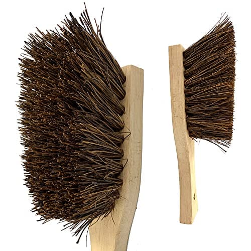 Image of Wooden Churn Brush, 27cm Bassine Hard Bristle, Multipurpose Short Handled Stiff Hand for Cleaning Barrels and Milk Churns or Masonry for Finishing Brickworks and Stonework