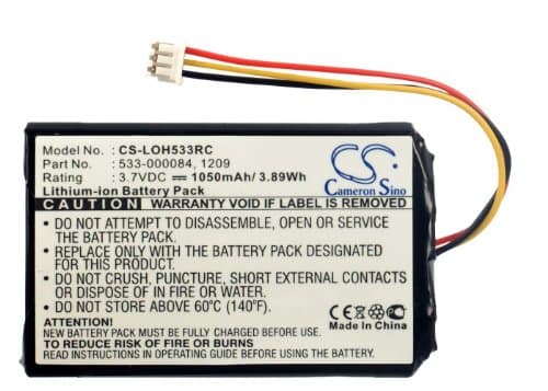 Image of 1050mAh 3.89Wh Battery Replacement for Logitech 915-000198, Harmony Touch, Harmony Ultimate, Harmony Ultimate One Remote Control fit Part No. 1209, 533-000083, 533-000084
