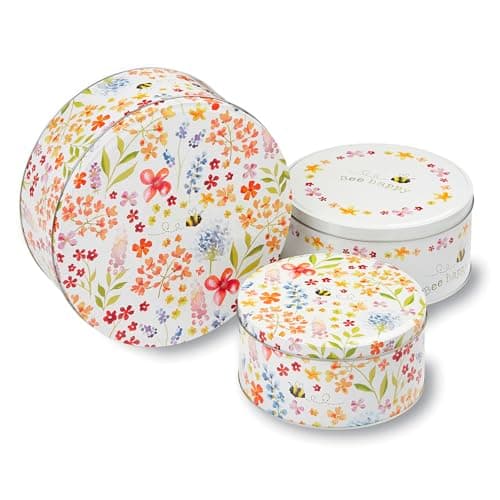 Image of Cooksmart England Set of 3 Cake Storage Tins | British Designed Nesting Cake Tins for Cakes & Biscuits | Cake Tin/Biscuit Tin Available as Square Cake Storage Tin or as Round Cake Storage Tin