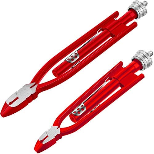 Image of Mudder 2 Pieces Aircraft Safety Wire Twisting Pliers Tools Wire Twist Pliers 9 Inch 6 Inch for Aircraft Auto Industry(Red)