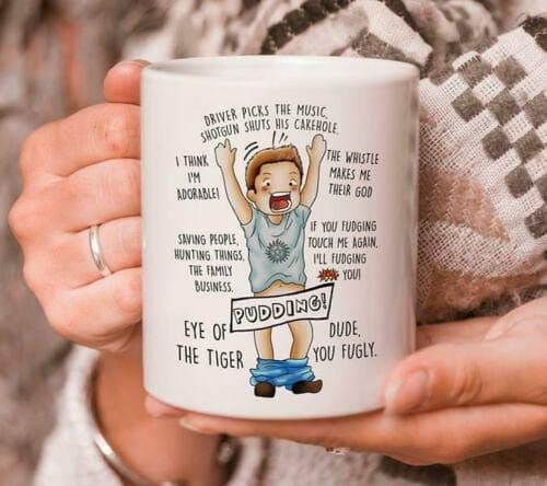 Image of Supernatural Dean Winchester Oh My Pudding Quotes Coffee Mug 11oz