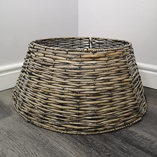Image of Samuel ALEXANDER 40/58cm KD Willow Christmas Tree Skirt Wicker Rattan - Medium Natural