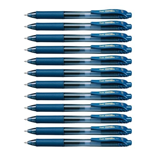 Image of Pentel EnerGel X Retractable Gel Pen - Navy Blue Ink - Pack of 12