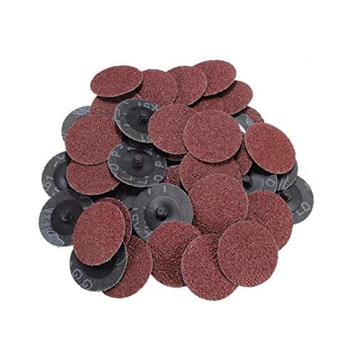Image of TOOLSTAR Quick Change Discs, 25pcs 50MM Quick Change R-Type Discs 2-Inch Sanding Discs for Rotary Tool Sanding and Surface Blending - 36 Grits