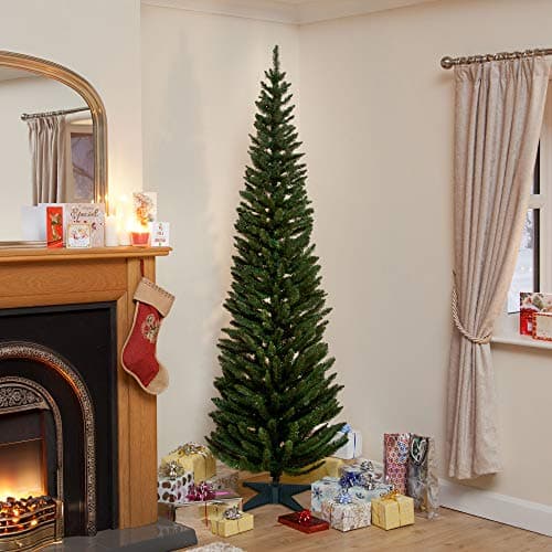 Image of Snowtime 4ft Green Pine Pencil Slim Artificial Tree with 168 Branch Tip (click to see more sizes)