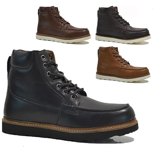 Image of BARGAINS-GALORE Men's Walking Boots - Memory Foam Hiking & Chukka Ankle Boots | Lace-Up, Non-Slip Work and Outdoor Casual Boots (Tan, UK Footwear Size System, Adult, Men, Numeric, Medium, 10.5)