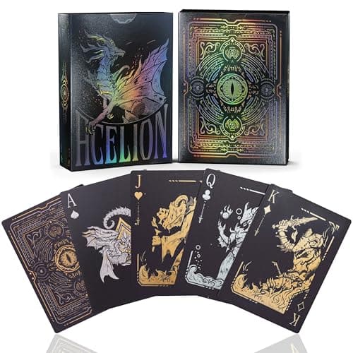 Image of WJPC Waterproof Playing Cards,Plastic Playing Cards,Deck of Cards ,Game and Party Poker (Dragon)