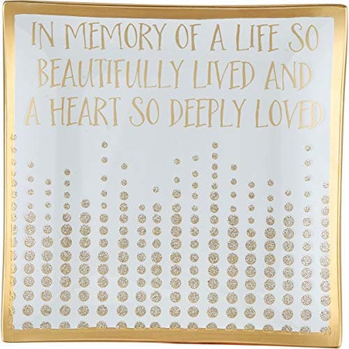 Image of Pavilion Gift Company Plate, Gold, 5.75 Inch Square