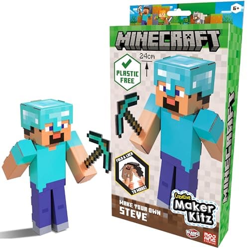 Image of BLADEZ Minecraft Make Your Own Steve, Licensed Craft Set, Arts and Crafts for Boys and Girls, Licensed Toy for Kids, Creative Maker Kitz Toyz