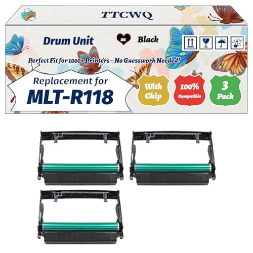 Image of Compatible for Samsung MLT-R118 Drum Unit Work for Samsung M3015DW M3065FW Printers, with Chip, High Yield 10000 Pages, High-Definition Printing (3 Pack Black)