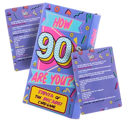 Image of Boxer Gifts Better In My Day 90's Trivia Cards Game | Fun Nineties Decade Themed Quiz Cards | Great Gift For Friends