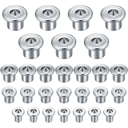 Image of 28 Pcs Dowel Centre Point Set, Dowel Pin Center Woodworking Alignment Tool, Dowel Pin Centre Points, Wood Dowel Tenon Centers Points Pins Marker Drill Tool for Accurate Drilling - 6/8/10/12mm