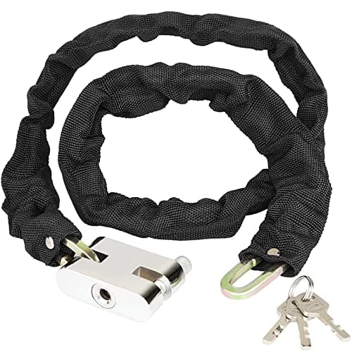 Image of Diyife Heavy Duty Bike Lock - 0.9m Anti-Theft High Security Chain with 3 Keys, Weatherproof Padlock for Bicycle, Motorcycle, Scooter, Door, Gate, Fence
