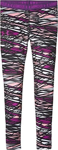 Image of Under Armour Girl's HG Armour Printed Leggings - Purple Rave, Large