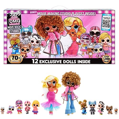 Image of L.O.L. Surprise! 576532EUC LOL OMG Magic Studios-70+ Surprises, 12 2 Fashion Dolls, Studio Stages, Green Screen, Phone Tripod, Movie Theater/Set Packaging, Accessories-for Children Ages 4+
