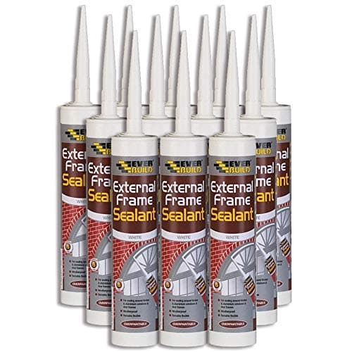 Image of 12X Everbuild White External & Internal Acrylic Frame Sealant - 310ml