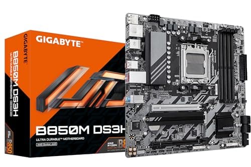 Image of Gigabyte B850M DS3H Motherboard - AMD Ryzen 9000 Series CPUs, 16+2+2 Phases Digital VRM, up to 8200MHz DDR5 (OC), 1xPCIe 5.0 + 1xPCIe 4.0 M.2, 2.5 LAN, USB 3.2 Gen 2