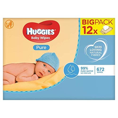 Image of Huggies Pure Baby Wipes - 12 Packs (672 Wipes Total)