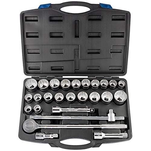 Image of Draper 48329 3/4 Inches Square Drive Combined mm/AF Socket 26 Pieces Set , Blue