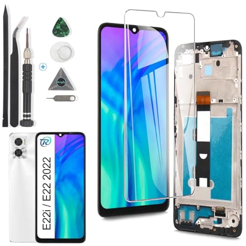 Image of RongZy Display for Motorola Moto E22i / Moto E22 LCD Screen Replacement Touch Display Digitizer Assembly for Motorola Moto E22i / Moto E22 with Kit(Black with Frame)
