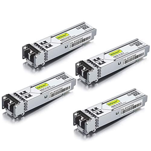 Image of 10Gtek [4 Pack] for Netgear AGM731F 1G SFP SX Multimode Transceiver, 1000Base-SX Fibre Mini-Gbic Module, Dual LC Connector, 850nm, 550m