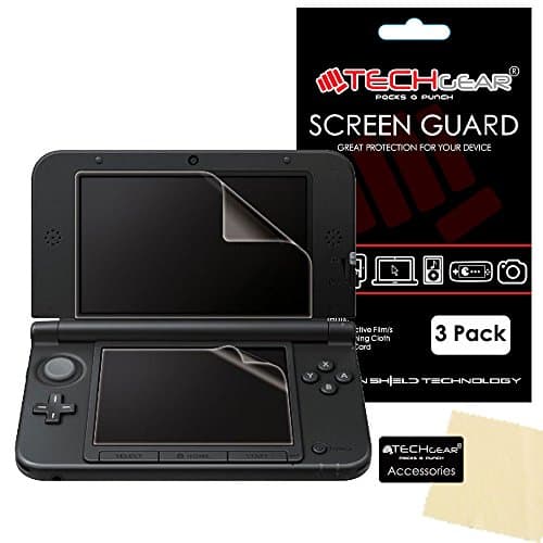 Image of TECHGEAR [3 Pack] Screen Protectors for Nintendo 3DS XL & New 3DS XL - Clear Top & Bottom Compatible