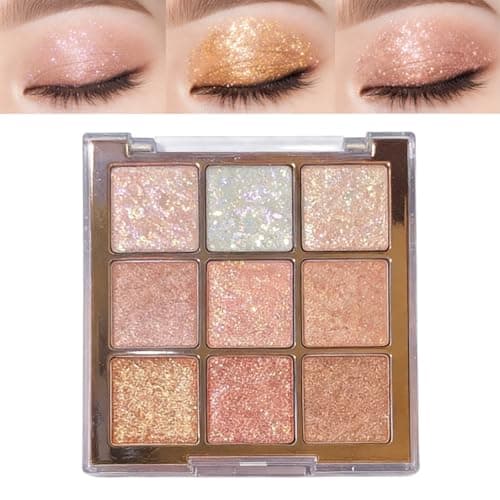 Image of Brown Eyeshadow Palette,9-Color Matte & Shimmer Neutral Eye Shadow Palette for Women,Highly Pigmented Natural Nude Shades,Versatile Makeup Palette for Eye Contour,Highlight,and Everyday Glam Looks(02)