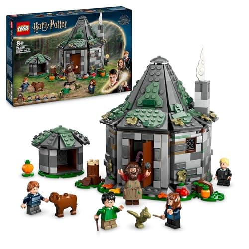 Image of LEGO Harry Potter Hagrid’s Hut: An Unexpected Visit, Toy House for 8 Plus Year Old Kids, Boys & Girls, Includes Dragon and Dog Figures plus 5 Character Minifigures Incl Hermione & Ron, Gift Idea 76428