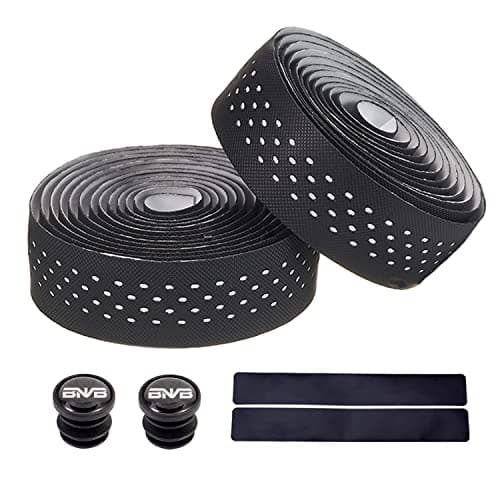 Image of PLATTBK Bike Handlebar Tape Breathable Non-Slip Road Bike Bar Tapes Shock-Absorbent Bicycle Handlebar Tape,White