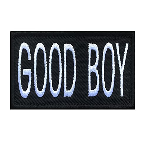 Image of Antrix Good Boy Patch, Tactical Funny Embroidered Applique Fastener Hook & Loop Bad Boy Emblem Badge Patch for Backpack Caps Hat Vest School Bag Uniform Work Clothes Kids Adult Dogs Animals